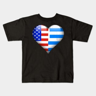 Half American Half Uraguyan - Gift for Uraguyan From Uruguay Kids T-Shirt